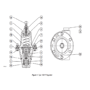 Régulateurs de pression Fisher types 1301F et 1301G, régulateurs de gaz 1305 pour ensemble monté sur châssis - Product Image 3