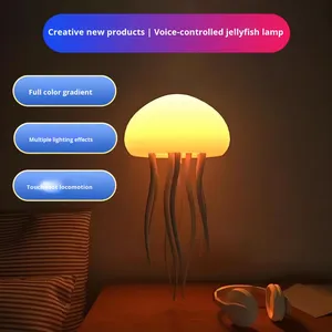 Lámpara Nocturna de Medusas con Control por Voz, Degradado de Colores, Tentáculos Dinámicos en Movimiento, Decoración Colgante - Product Image 2