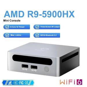 Vente chaude AMD Ry-zen 9 5900HX <span class=keywords><strong>Gamer</strong></span> Mini PC R7 7730U 5800U DDR4 Win11 NUC Gaming Mini Ordinateur Barebone PC 8K Desktop HTPC WiFi6 - Product Image 2