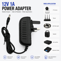 Adaptateur secteur AC/DC 12V 1A 12W en ABS avec prise européenne pour bandes LED, fabriqué en Chine