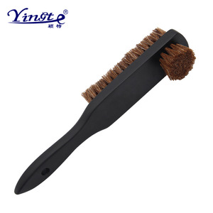 Yinste Double Sided Horsehair Brush 24.87x4x0.6cm Soft Bristles For <b>Leather</b> Shoes <b>Sneakers</b> Cleaning Care - Product Image 4