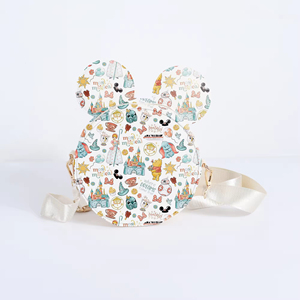 Adjustable <b>Shoulder</b> <b>Strap</b> Custom Print Pattern Women's Nylon Crossbody Bag Mouse Head Design Magic Kingdom Theme Waterproof - Product Image 1