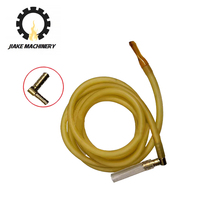Tube souffleur flexible en verre pour soufflage à chaud, avec embout buccal et bouchons en caoutchouc 360 °   Rotatif