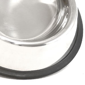 Bol pour chien pliable en acier inoxydable durable de 18 cm, couleur écru, portable, pour les voyages en plein air, facile pour les animaux à boire et à se laver, antidérapant - Product Image 3