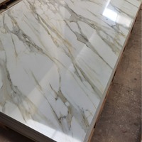 Panneaux muraux en PVC effet marbre brillant 1220*2440mm, panneaux muraux en pierre PU pour la décoration intérieure