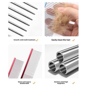 Pettine a Denti Fini per Cani e Gatti, Strumento per la Toelettatura degli Animali Domestici, Rimuove il Pelo Superfluo, Pettine per la Bellezza, Vendita all'Ingrosso - Product Image 2