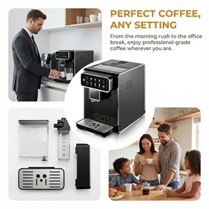 Pequeña Máquina de Espresso Semiautomática con Bomba y Vaporizador de Leche para Uso Doméstico - Product Image 3