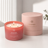 Bougie parfumée à la cire de soja à trois mèches personnalisée pour Diwali, coffret cadeau, décoration pour la maison, le bar, les fêtes, cadeau haut de gamme, vente en gros ODM/OEM