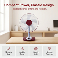 Ventilateur de table avec 3 vitesses, oscillation large, fonctionnement silencieux, inclinaison réglable à 90 degrés, moteur en cuivre, ventilateur de table de 16 pouces