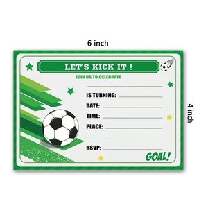 Invitations de fête sur le thème du football avec enveloppes, cartes d'<span class=keywords><strong>invitation</strong></span> sur le thème du sport pour fournitures de fête d'<span class=keywords><strong>anniversaire</strong></span>, décorations pour le jour du match de football - Product Image 2