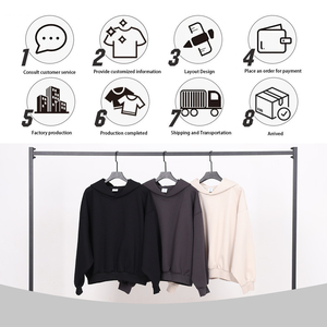 Sudadera con Capucha de Felpa Sólida de 350G, Corte Holgado y Ancho, Sin Cordón, para Hombre - Product Image 5