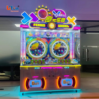 Machine de jeu d'arcade LiFun à monnayeur pour 2 joueurs, type Attrape-Balles Grande Roue, avec armoire métallique, en anglais, en plastique et en fer, pour carnaval, certifiée CE