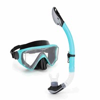 Masque de plongée anti-buée avec tuba à embout sec, ensemble de masques sous-marins réglables pour hommes et femmes, pour la natation en mer