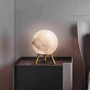 Lámpara de Mesa de Mármol E27 LED, Moderna, Minimalista, para Dormitorio o Escritorio, Cuidado de la Vista - Product Image 3