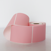 Rouleaux d'autocollants d'étiquettes d'expédition thermique couleur personnalisée pour imprimante thermique jaune rose vert bleu