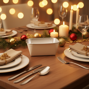 Scatola Rettangolare Personalizzata in Carta Kraft Antiolio con Chiusura Magnetica e Manico per Insalate, Sushi, Pane, <span class=keywords><strong>Pizza</strong></span> e <span class=keywords><strong>Panini</strong></span> - Product Image 1