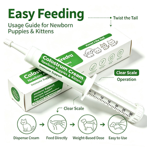 Crème de colostrum <span class=keywords><strong>pour</strong></span> chiots et chatons nouveau-nés, disponible en OEM, soutien immunitaire précoce, complément nutritionnel quotidien, colostrum de qualité animale - Product Image 4