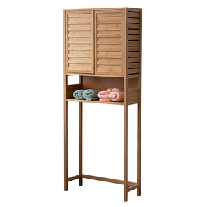 Meuble de rangement moderne en bambou pour salle de bain, armoire <span class=keywords><strong>haute</strong></span> sur pied pour toilettes - Product Image 2