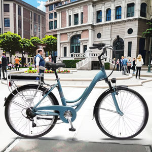 Nuevo diseño de bicicleta eléctrica de ciudad para mujer, 36V, 350W, 10,4 Ah, batería de litio, 6 velocidades, rueda de aleación de 26 pulgadas, bicicleta eléctrica electrónica para viaje a la ciudad - Product Image 6