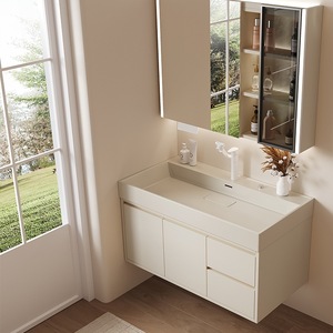 Modern simple integrated basin <b>bathroom</b> <b>cabinet</b> washbasin <b>cabinet</b> <b>bathroom</b> <b>cabinet</b> washbasin combination - Product Image 2