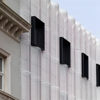 Panneau mural perforé en aluminium, conception de façade personnalisée, extérieur, imperméable, ignifuge, mur-rideau en aluminium