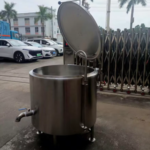 Chaudière verticale (100-600L) - AISI 304, enveloppe chauffante, soupape <span class=keywords><strong>de</strong></span> sécurité anti-débordement, gaz/électrique - Haute efficacité pour la production <span class=keywords><strong>de</strong></span> confitures et <span class=keywords><strong>de</strong></span> sauces - Product Image 1