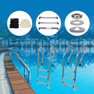 Escalera de piscina POOLUX OEM de acero inoxidable 304/316 con diseño inteligente 2 3 4 5 escalones - Product Image 1