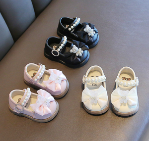 Nouvelles chaussures pour bébé, premières chaussures de marche, bout rond, en cuir, ours, princesses, chaussures pour bébés filles - Product Image 3