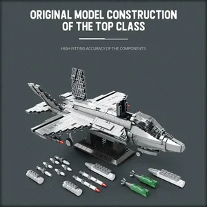 1490 Piezas de Bloques de Construcción F-35 Lightning II, Modelo de Avión de Combate, Decoración de Escritorio, Juguetes Educativos, Regalos para Adultos - Product Image 2