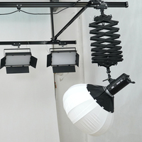 Système de rail d'éclairage pour studio photo avec charnière à force constante et cadre lumineux pliable en alliage d'aluminium