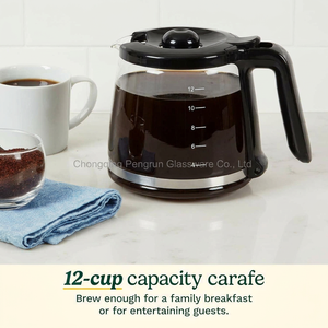 Jarra de Café de Vidrio Borosilicato de Primera Calidad, 12 Tazas, Repuesto para Cafeteras Mr. Coffee y <span class=keywords><strong>Oster</strong></span>, Decantador Resistente al Calor - Product Image 2