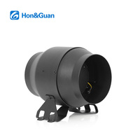 Ventilateur de gaine en ligne rond de 100 mm, moteur EC 100-240 V, conception de moteur à réaction à profil bas, contrôle de vitesse par potentiomètre PWM 0-10 V, ventilation