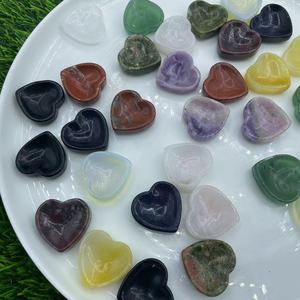 3cm Mini Size <b>Crystal</b> Bowls Natural <b>Crystal</b> Stone Folk Crafts Hand Carved Multi Stones <b>Crystal</b> Heart Shape Bowls Healing Stones - Product Image 5