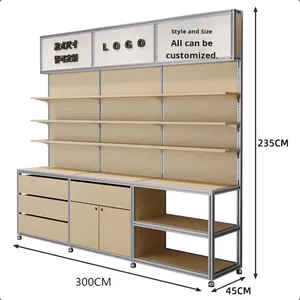 Nhôm hồ sơ thiết kế hiện đại Tầng-thường vụ hiển thị thương mại Rack & kệ sách cho phòng khách và trường học sử dụng - Product Image 5