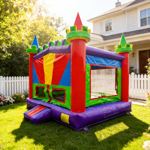 Château gonflable pour usage commercial, taille et couleur personnalisables, capacité supérieure à 500 kg, château de saut pour les fêtes d'enfants - Product Image 1