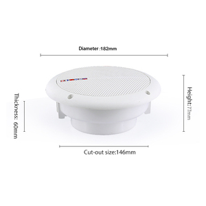 SUMWEE-altavoz de techo impermeable de alta potencia, dispositivo de audio estéreo envolvente de alta potencia de 2x60W, 4ohm, 146mm, tamaño recortado, gama completa para baño marino