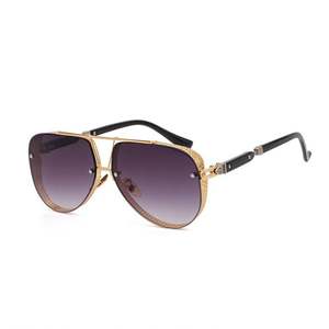 Nuevas Gafas de Sol Steampunk Vintage de Lujo 2022 para Hombre y Mujer, Montura Grande, Protección UV400, Metálicas, Estilo Piloto, para Conducir - Product Image 5