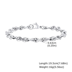 Vintage Hip Hop <b>Mens</b> Stainless Steel Bracelet Minimalist Jewelry Link Chain Bracelet - Product Image 5