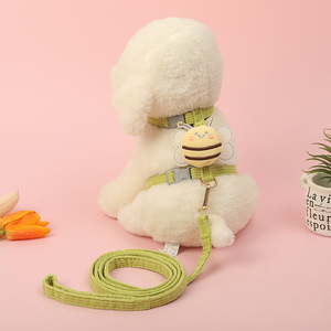Hot Sale H Chest Strap Teddy Dog <strong>Cat</strong> Rope Leash Adjustable Pet Vest <strong>Harness</strong> Leash Set with Bee Doll - Product Image 5