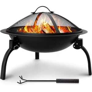 Brasero Moderno de Leña, Pequeña <span class=keywords><strong>Chimenea</strong></span> Exterior con Soporte, de Acero Resistente, Portátil para Patio, Jardín y Fuegos de Leña - Product Image 2