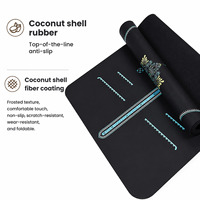 Tapis de yoga en caoutchouc naturel, soie de coco, antidérapant, écologique, tapis de fitness de luxe multicolores pour la maison, la salle de sport, vente en gros