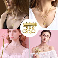 Vente en gros de colliers magnétiques plaqués or 18 carats en acier inoxydable Fermoir de bijoux sans effort