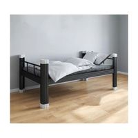 Lit simple en métal sur mesure, vente en gros d'usine, lit en fer, mobilier de chambre à coucher, cadre métallique, lit superposé pour enfants