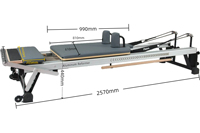 Machine de Pilates Reformer monobloc en acier allié Yozoe, personnalisable avec logo, durable et réglable, pour la santé et le bien-être, directement de l'usine.