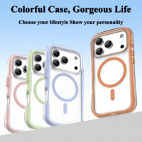 Coque de téléphone transparente 3D personnalisée avec coussin d'air et chargement sans fil, anneau magnétique N52, coque transparente pour iPhone 18 17