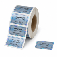 Étiquette de protection de marque de luxe noire et blanche avec code QR et impression couleur pour accessoires électroniques