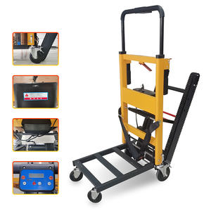 ऊपर से नीचे के परिवहन के लिए इलेक्ट्रिक सीढ़ी चढ़ाई ट्रॉली, 180 किलोग्राम भारी शुल्क फोल्डेबल गाड़ी w/लिथियम बैटरी - Product Image 4