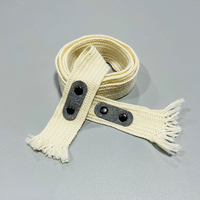 Cordon plat en coton avec cordon de serrage, fait main, pour emballage, décoration de lacets, logo personnalisé, accessoires vestimentaires, cordon pour sacs étanches