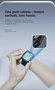 ساعة ذكية جديدة لعام 2025 مع سماعة رأس <span class=keywords><strong>2</strong></span> في 1، تقنية TWS، قياس معدل ضربات القلب والأكسجين في الدم، عداد الخطوات، شحن USB، هيكل معدني مع جل السيليكا، مقاومة للماء IP67 - Product Image 2