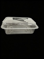 Boîte à croissants en plastique PET/PP de qualité alimentaire, étanche, transparente, type clamshell pour pâtisserie, emballage à emporter pour boulangerie fraîche